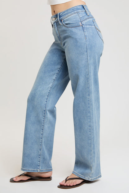 Women's Luxe High Rise WannaBettaButt Straight Leg Jeans
