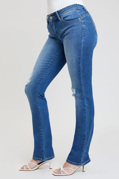 Women's Luxe Mid Rise WannaBettaButt Bootcut Jeans
