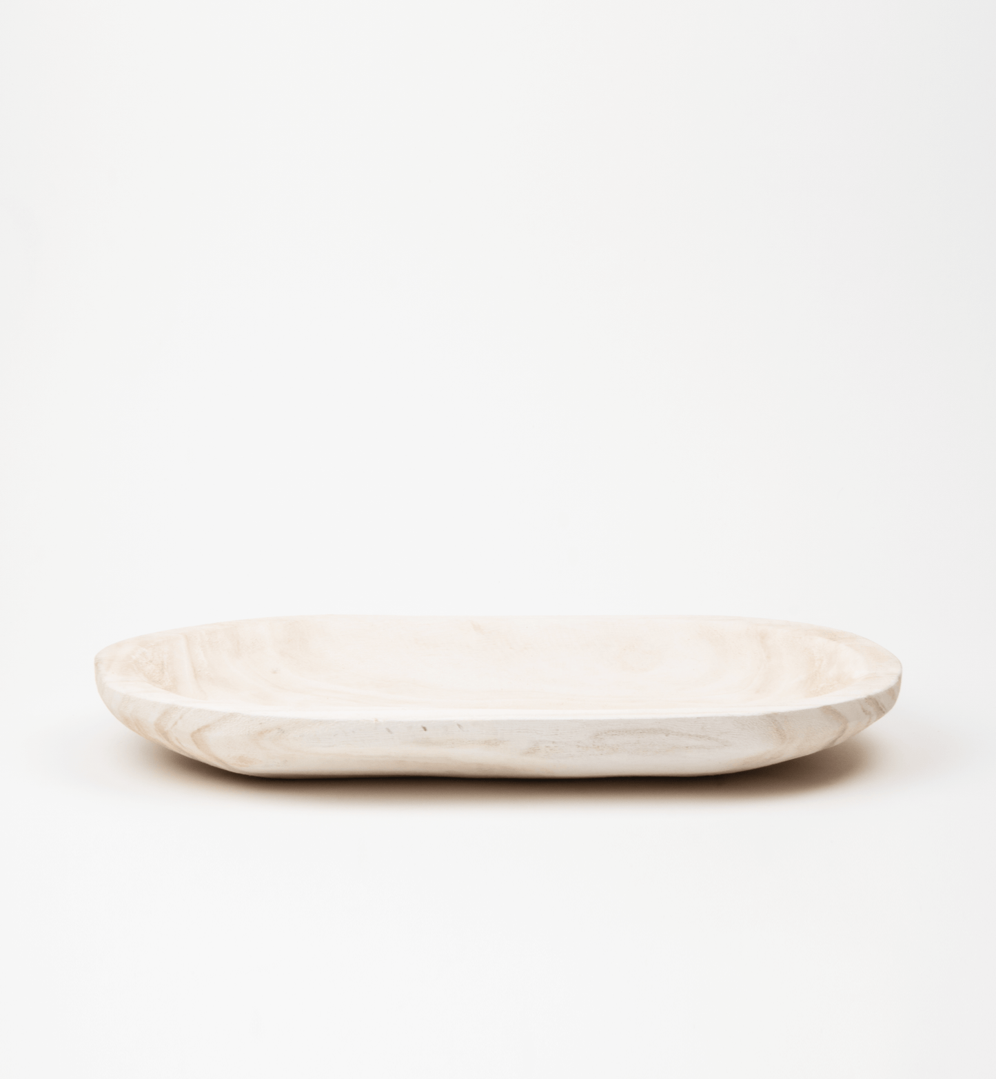 Hand-Carved Paulownia Wood Bowl