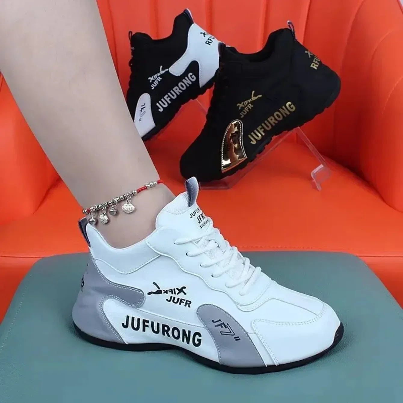 Sneakers  Breathable Ladies Mesh Lace Up Sports Platform Shoes for Women