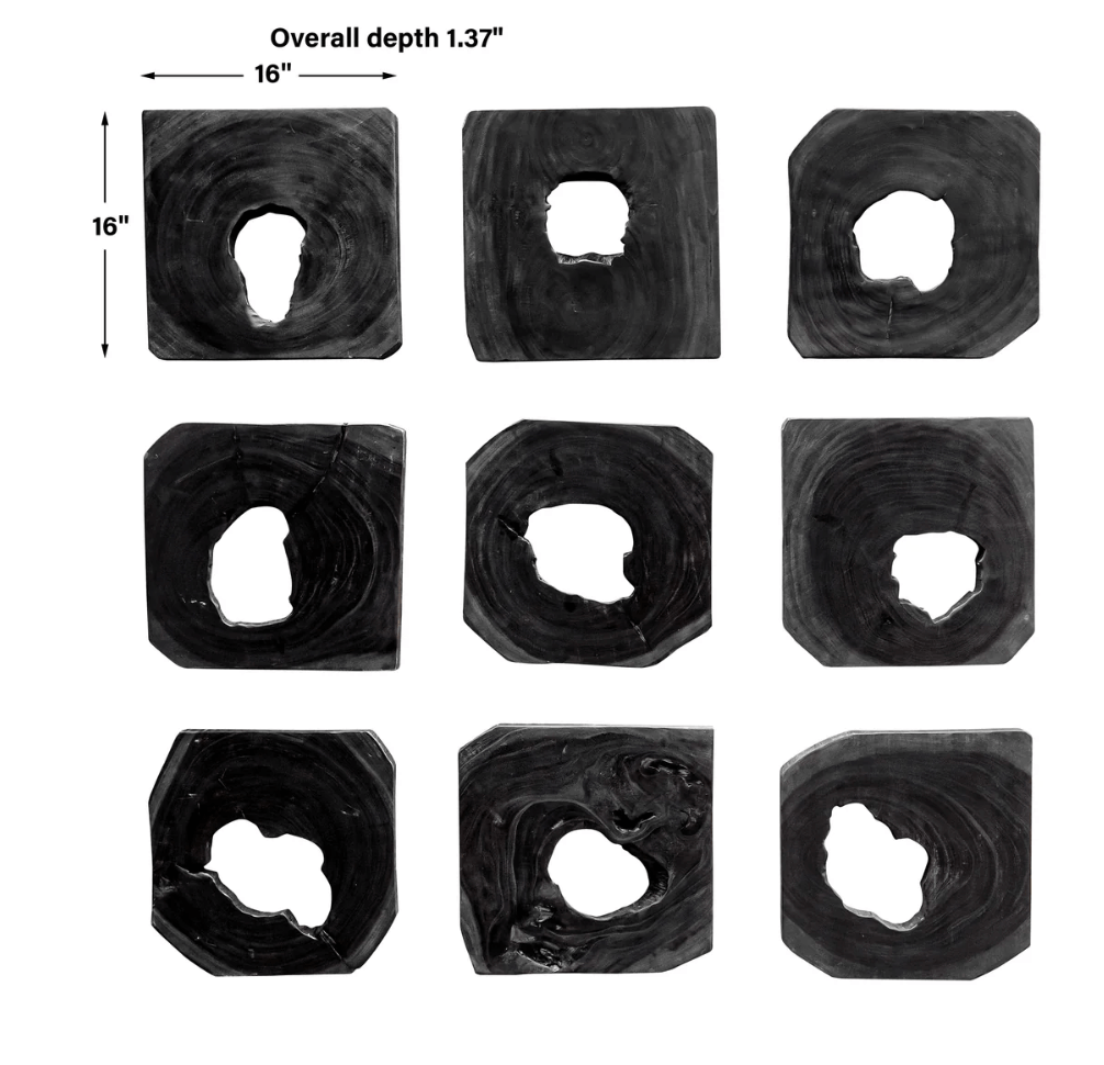 Koun ebony wood wall art