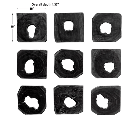 Koun ebony wood wall art