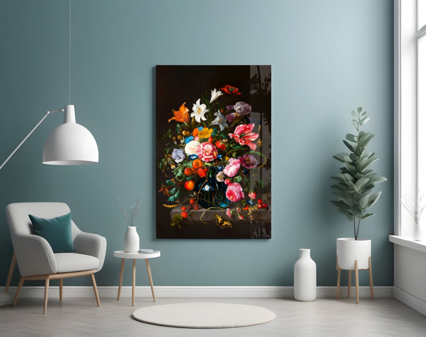 Classical Still Life Glass Wall Art || Designer Collection
