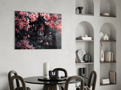 Lion of the Night Glass Wall Art || Designer Collection