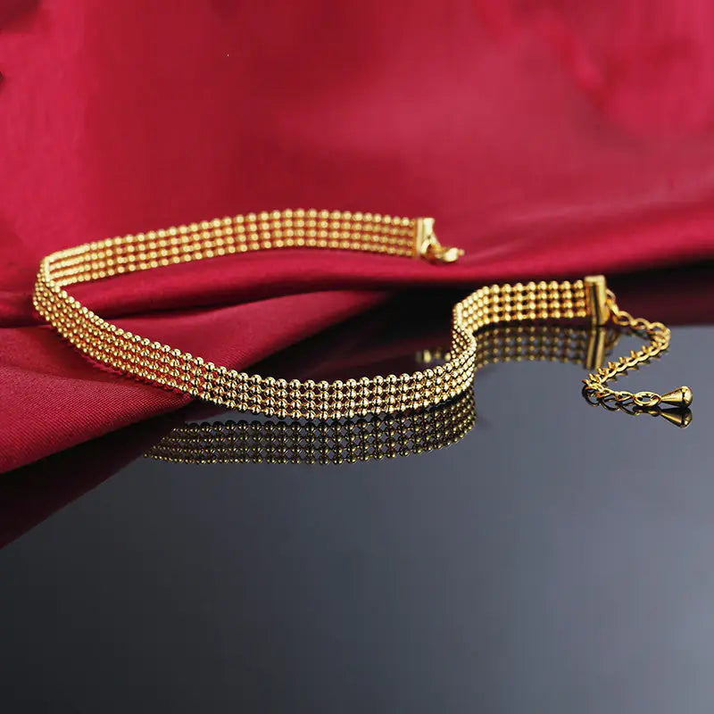 Gold-Plated Women's Neck Chain with Simple Design