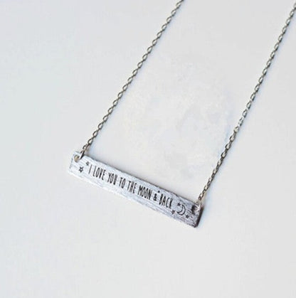 I Love You To The Moon and Back Necklace Silver or Gold