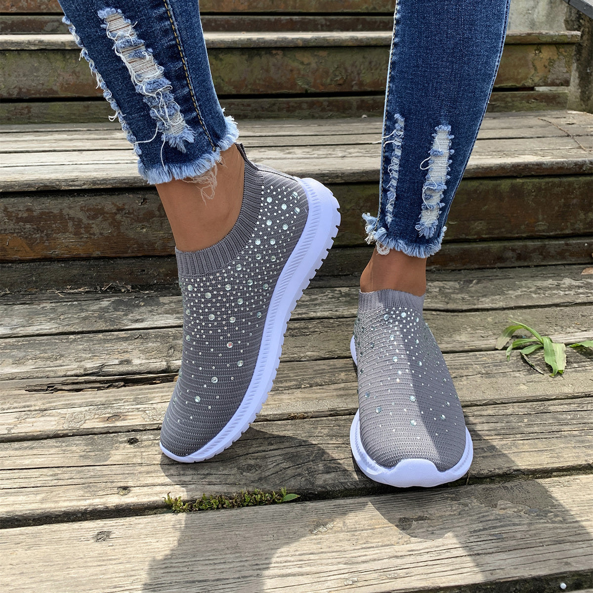 Women's Color block Mesh Platform Breathable Sneakers