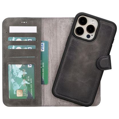 Magic iPhone 15 Pro Max Detachable Leather Wallet Case