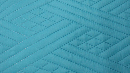DaDa Bedding Gentle Wave Turquoise Teal Blue Lagoon Lightweight Quilted Bedspread Set (LH3000)
