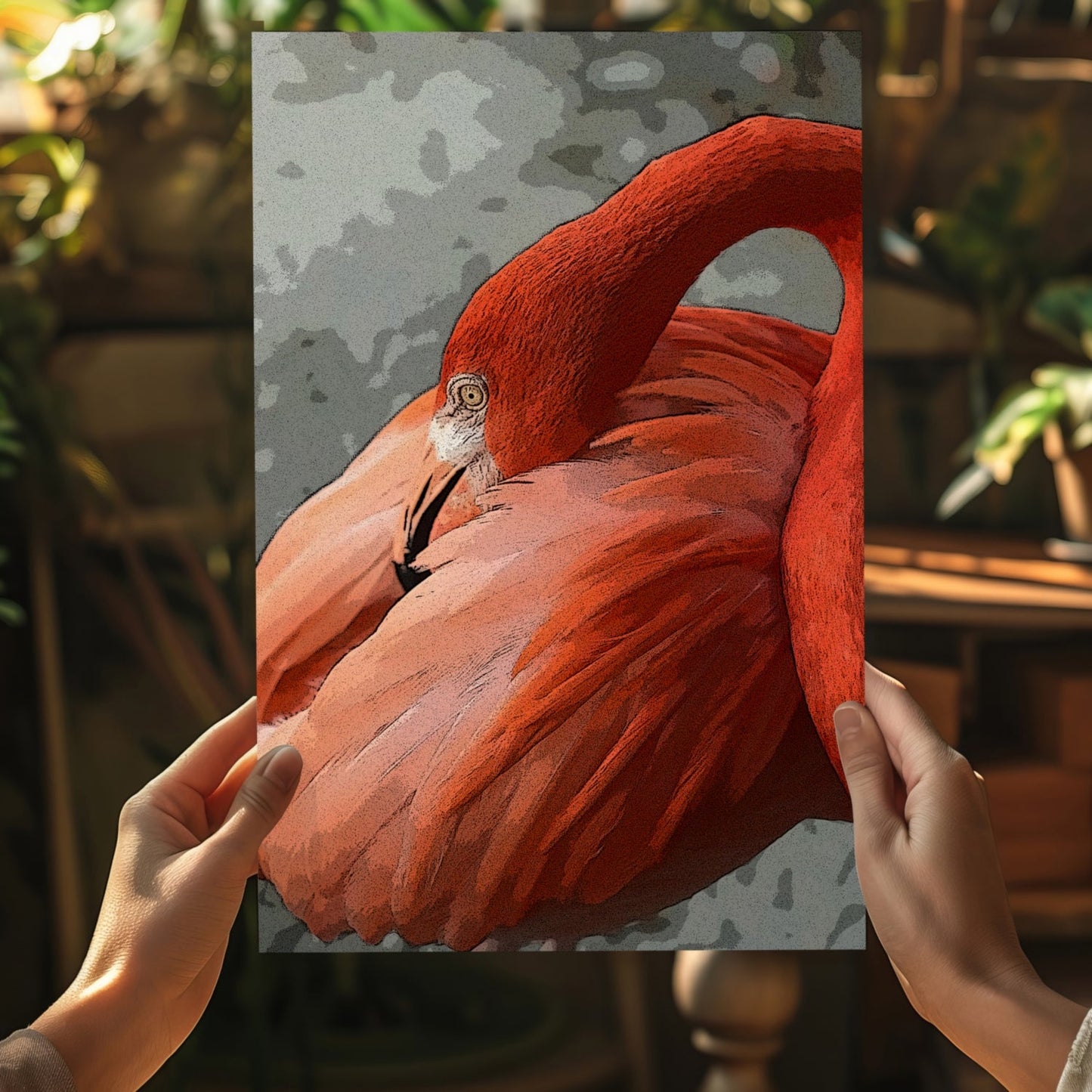 Flamingo Aluminum Print