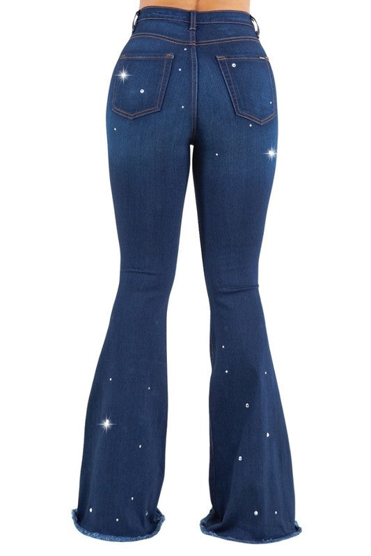 GJG Denim Vegas Glam Bell Bottom- Inseam 30