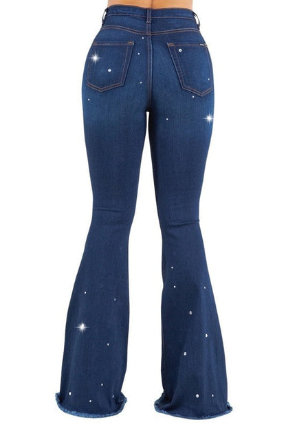 GJG Denim Vegas Glam Bell Bottom- Inseam 30