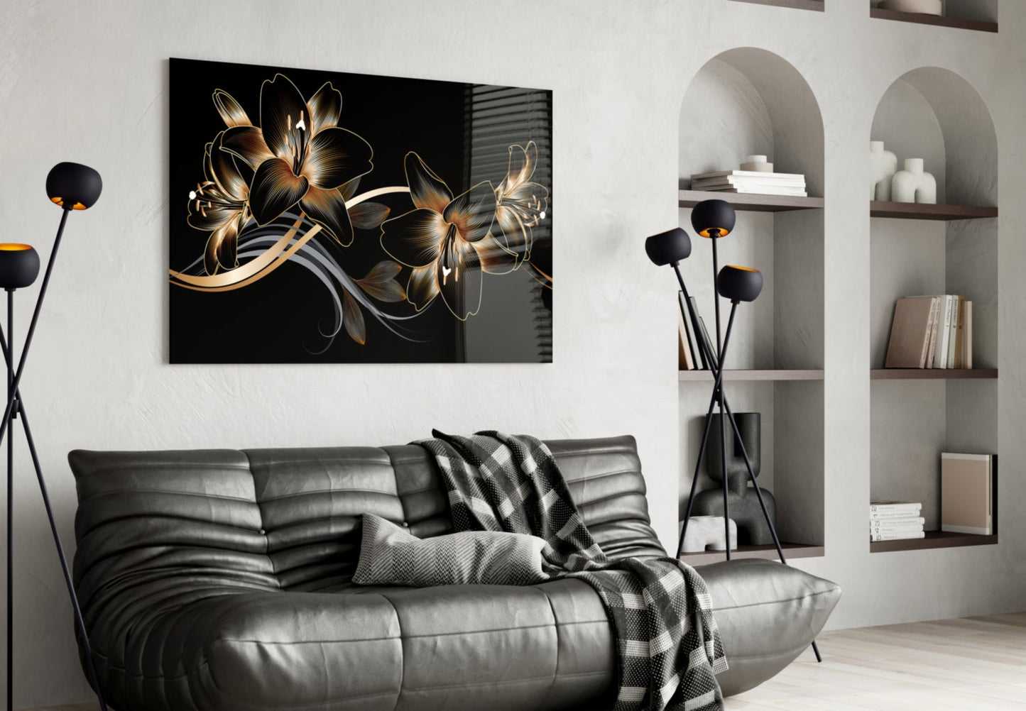 Flower Glass Wall Art