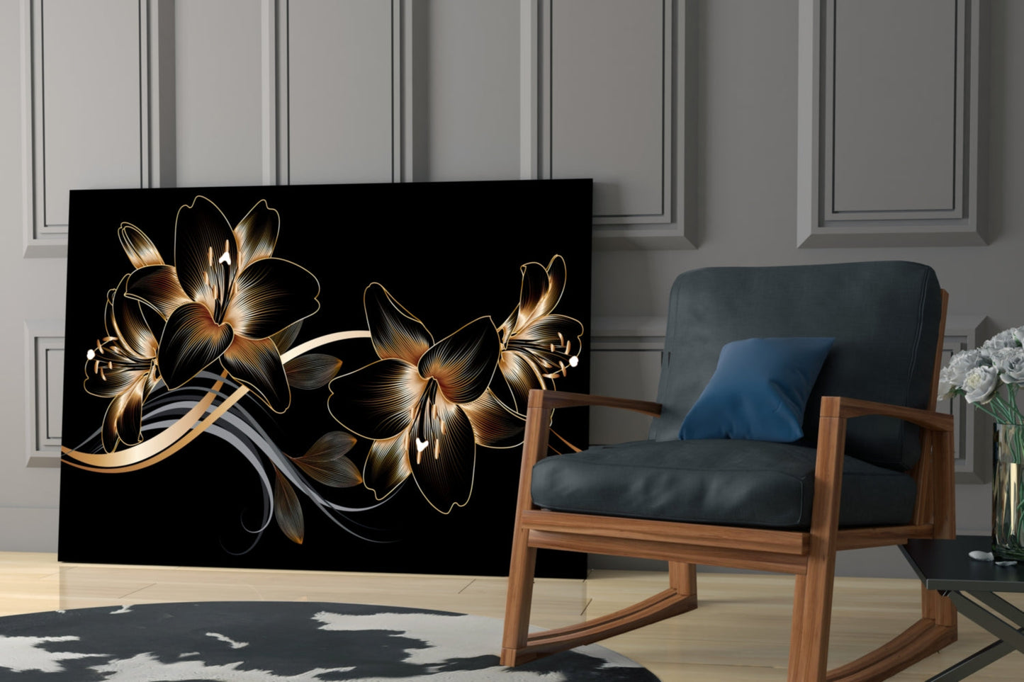 Flower Glass Wall Art