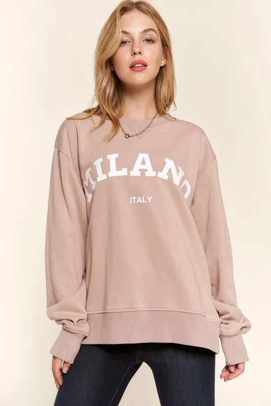 And The Why Washed Milano Pullover Sweatshirt