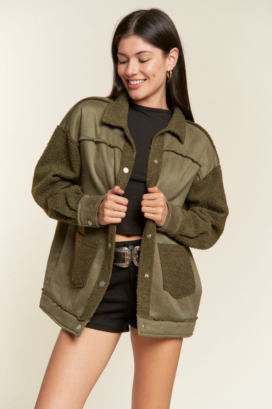 Jade by Jane | Faux Fur and Suede Jacket