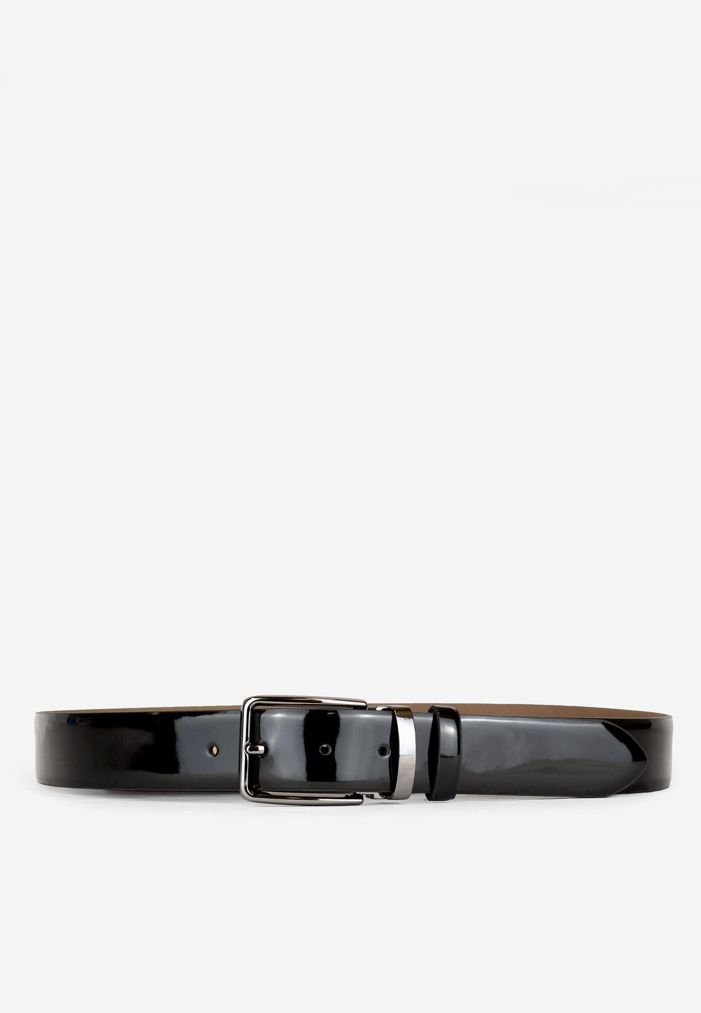 Sepol Ceremony Men's Belt Patent Leather Black