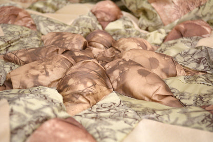 DaDa Bedding Country Rustic Camo Earthy Floral Sandy Beige Green Comforter Set (BM6118L-1)