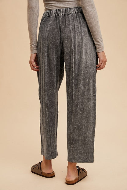 Annie Wear Mineral Washed Elastic Waist Pants