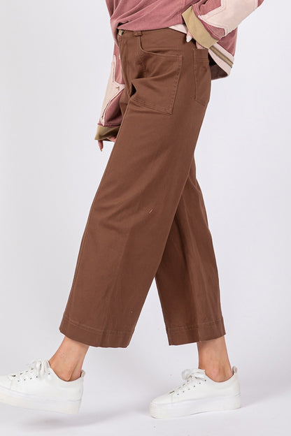 SAGE + FIG Wide Leg Cropped Pants