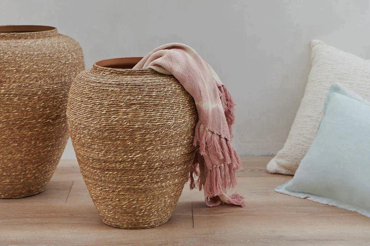 Decorative Jars / Vases of Seagrass Rope