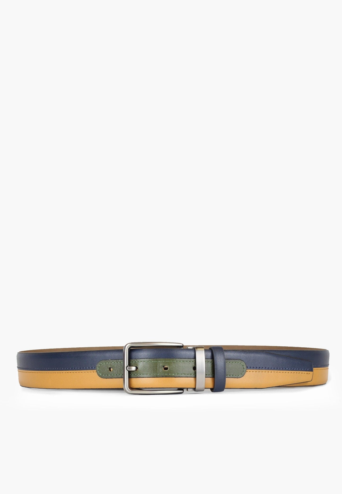 Sepol Denver Men's Belt Navy Tan