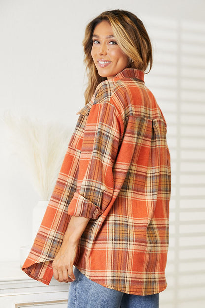 Plaid Dropped Shoulder Shirt