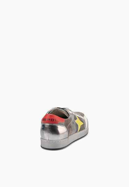 Men's Sepol Distressed Sneaker White Grey