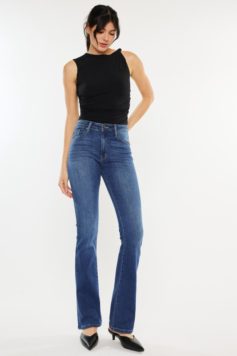 Kancan High Rise Slim Bootcut Jeans