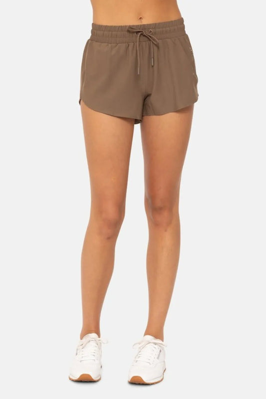 MONO B Drawcord Mini Shorts in Java