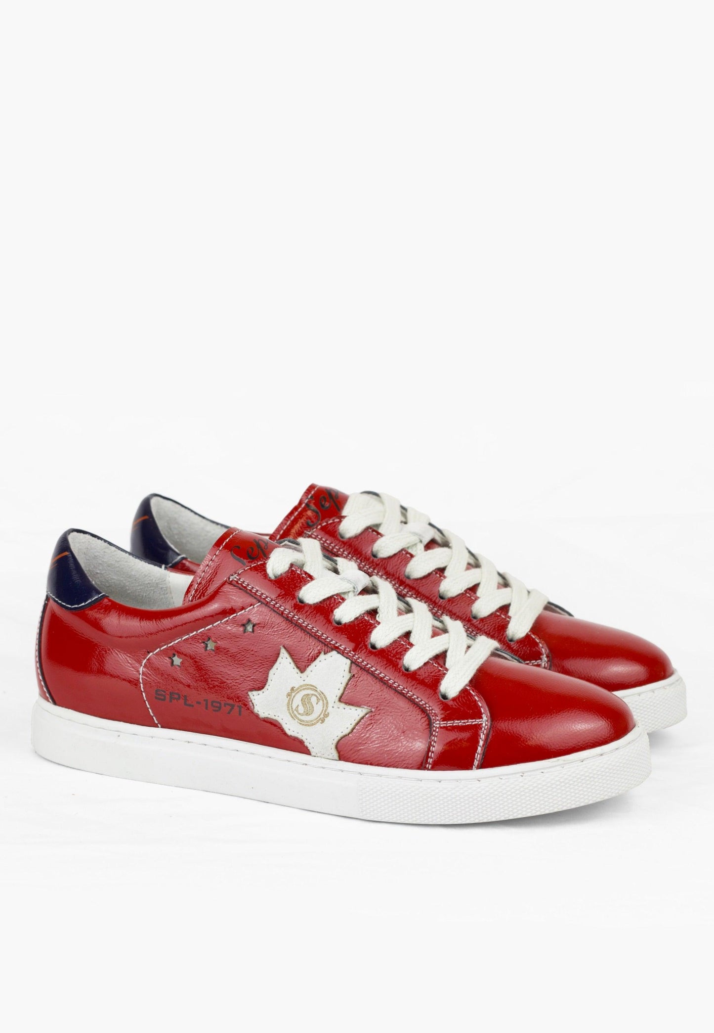 Sepol Women's Fresh Leather Sneaker Red