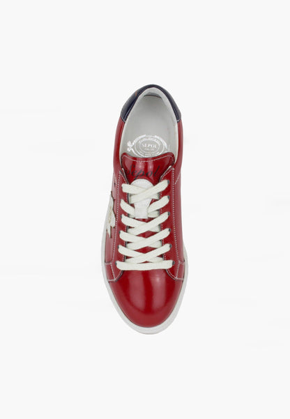 Sepol Women's Fresh Leather Sneaker Red