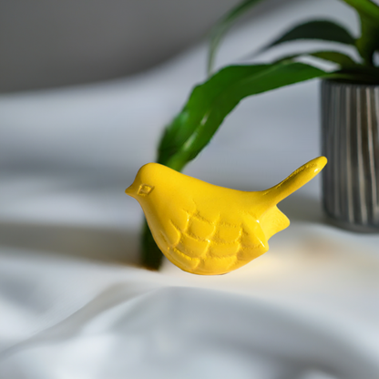 Vibhsa Bird Figurines Symbols of Health & Happiness (Yellow)