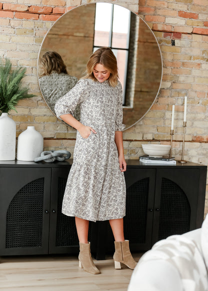 Isla 3/4 Sleeve Midi Dress
