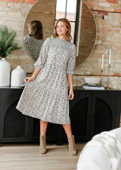 Isla 3/4 Sleeve Midi Dress