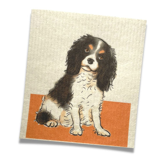 King Charles Spaniel Dog Swedish Dishcloth |  Sweetgum Home