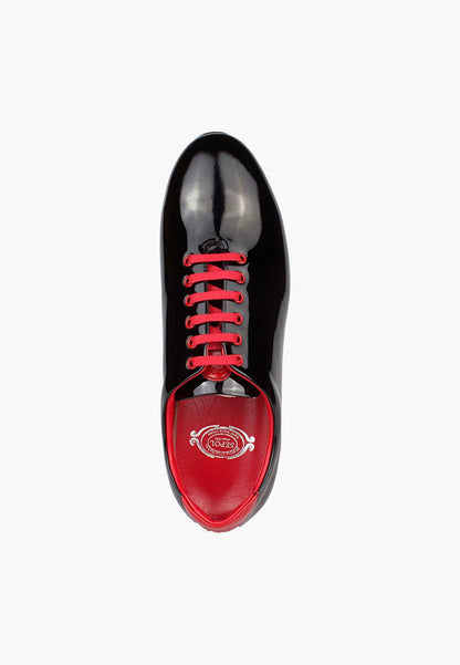 Sepol Lagos Men's Sneaker Black Patent