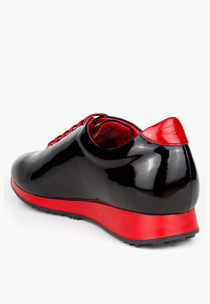 Sepol Lagos Men's Sneaker Black Patent