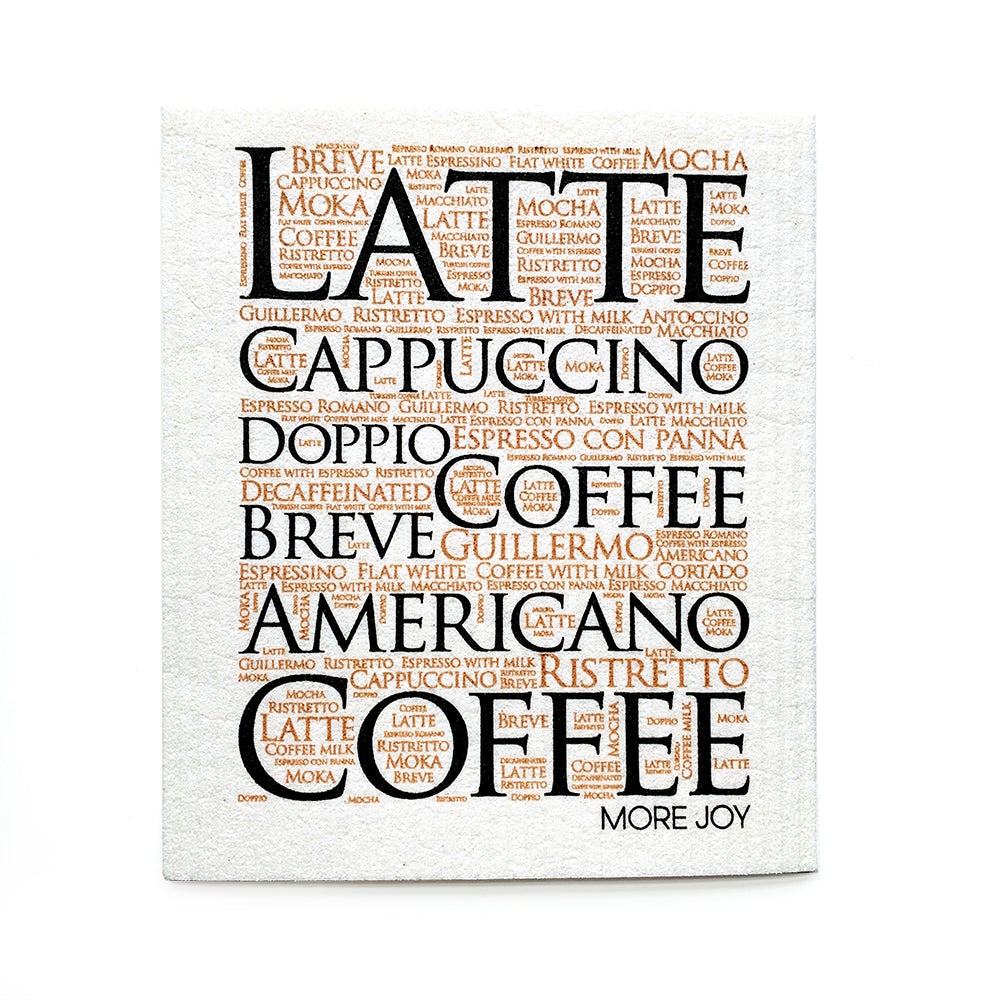 Latte Coffee Lovers Swedish Dishcloth