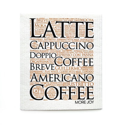 Latte Coffee Lovers Swedish Dishcloth