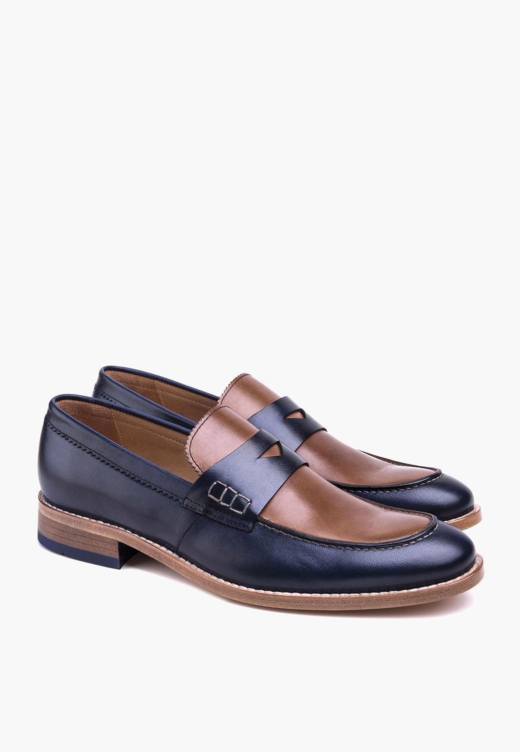 Sepol Lucca Men's Loafer Navy-Beige