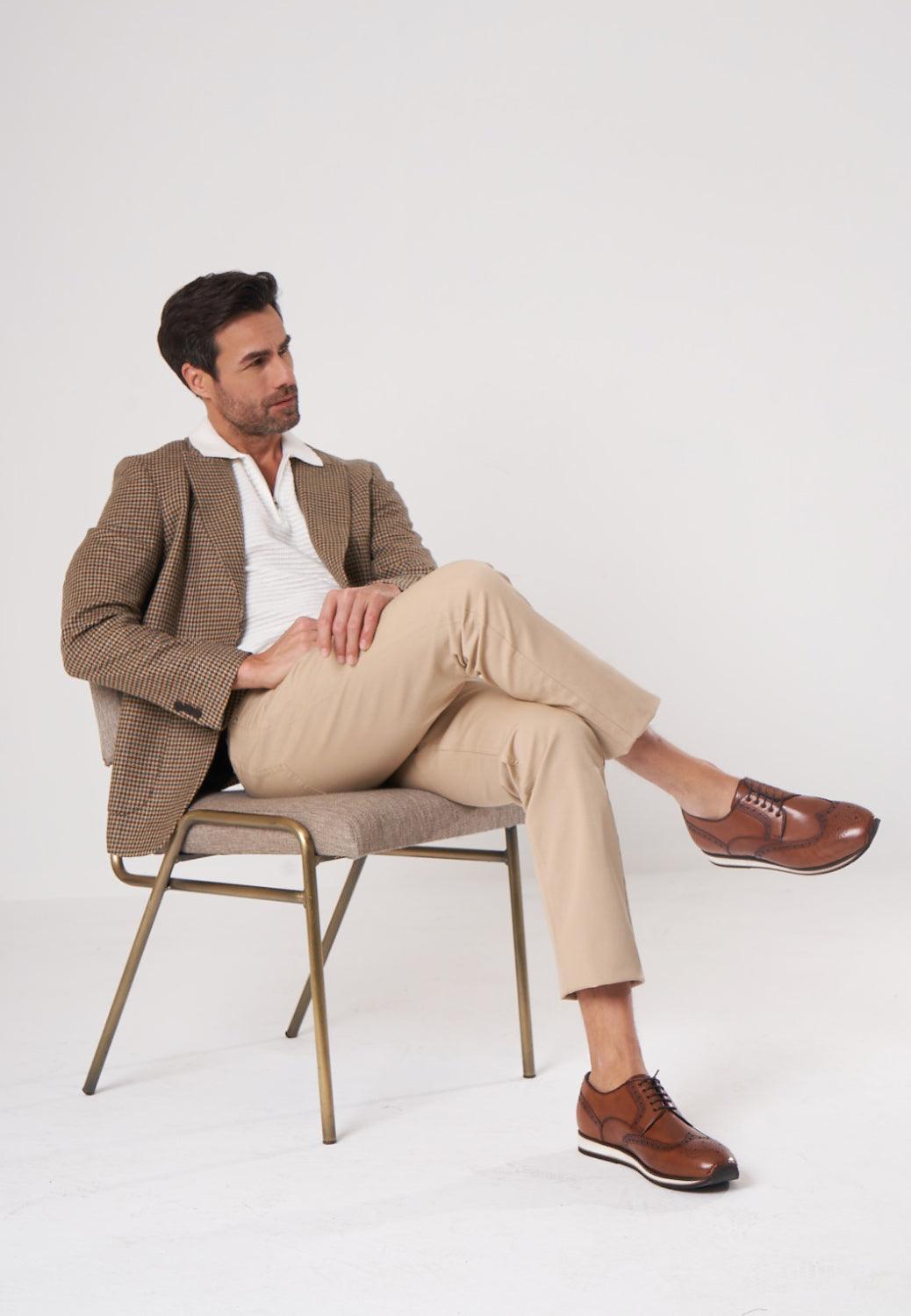 Sepol Milan Men's Sneaker Cognac