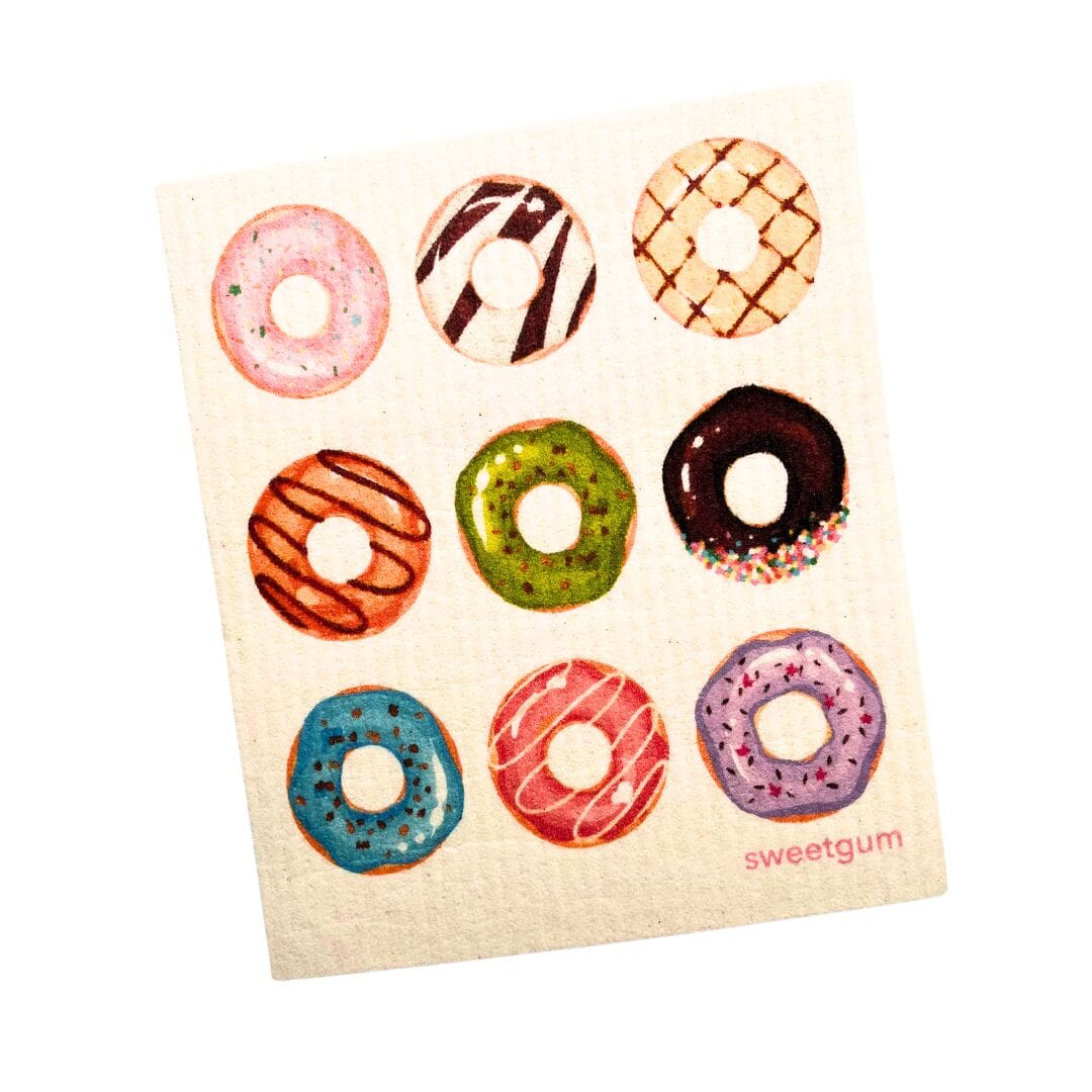 Nine Donuts Swedish dishcloth