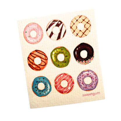 Nine Donuts Swedish dishcloth