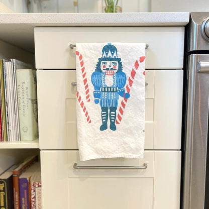 Nutcracker Tea Towel + 1 Swedish Dishcloth Bundle