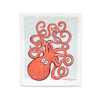 Octopus Swedish Dishcloth | Pink / Coral