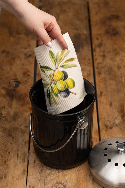 Olive Branch with Green and Black Olives