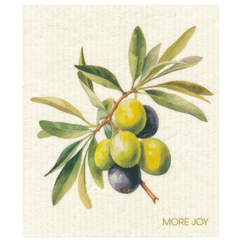 Olive Branch with Green and Black Olives