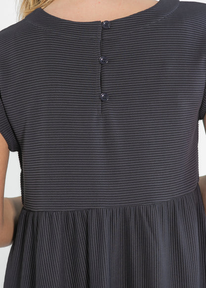 Olivia A-line Solid Midi Dress
