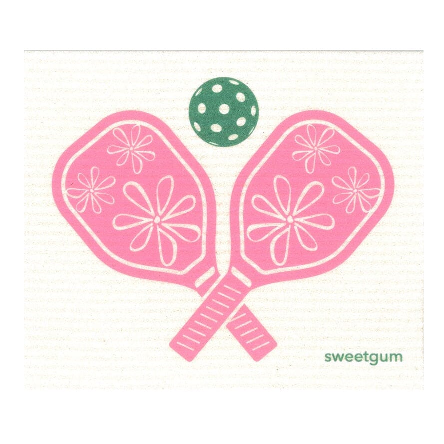 Pickleball Paddles | Pink & Green Swedish dishcloth